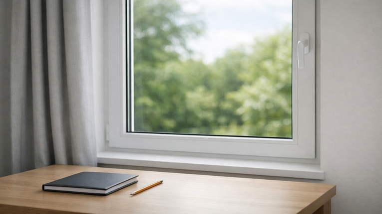 Schallschutzfenster für konzentriertes Arbeiten und Lernen zu Hause